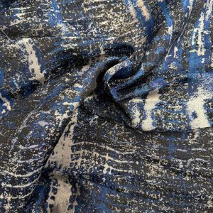 Brocado Azul e Cinza