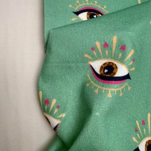 Ganga Estampada Verde e Rosa