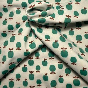 Lycra Estampada Maçã Verde