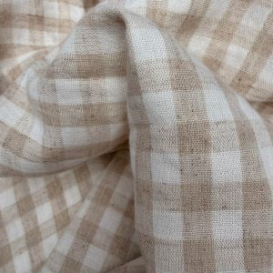 Mousseline Xadrez Bege