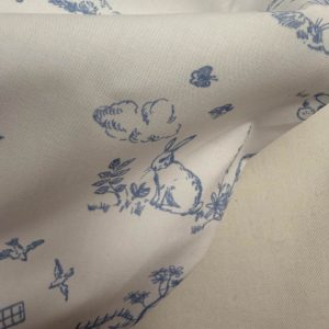 Popeline Coelhinhos Azuis