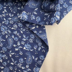 Popeline Cornucópias Azul