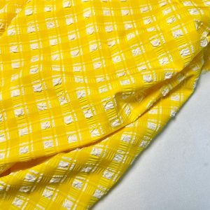 Tecido Texturado Xadrez Amarelo