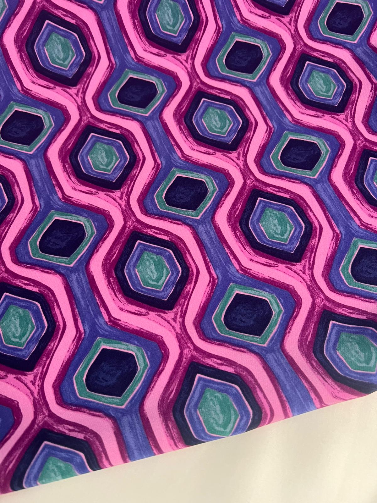 Crepe Graphic Roxo
